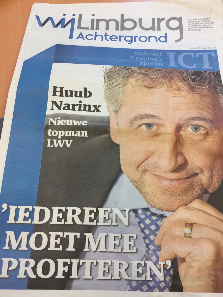 Iedereen moet meeprofiteren, LWV-directeur Huub Narinx in WijLimburg, bijlage <a href="/delimburger/">De Limburger</a>