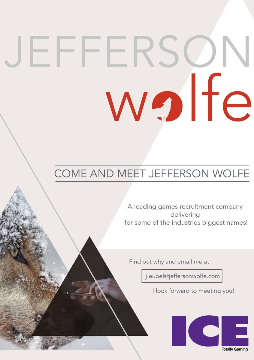 JW_Eubel's tweet photo. For those at #ICE #gaming next week at #Excel get in touch to arrange a meeting. Whether you are seeking work or new candidates, I can help! https://t.co/aZkOepJrD4