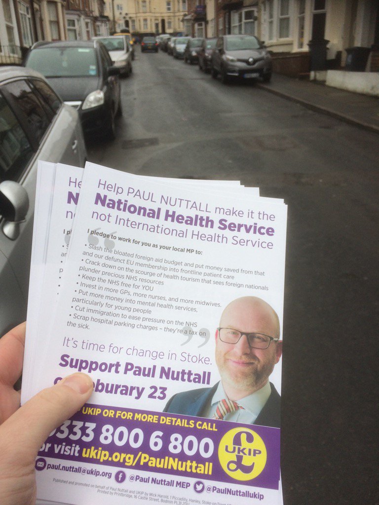 Hitting the streets on Stoke Central today. @paulnuttallukip <a href="/UKIP/">UK Independence Party</a>