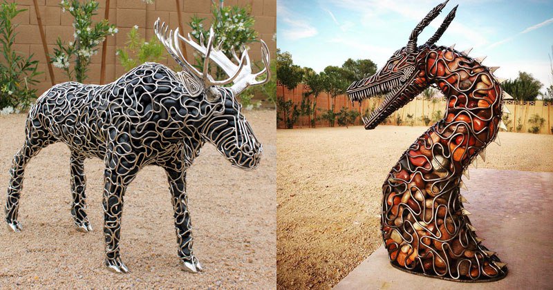 Distinctboxes's tweet photo. Artist Ryan McCallister does amazing things with metal and river rock https://t.co/YfJGhn8z8E