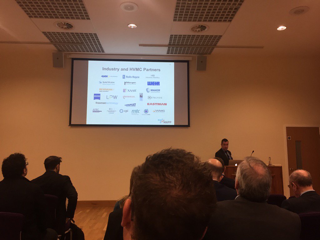 WRStirling's tweet image. 17 partners involed in MAPP, @EPSRC hub for metal powder processes #mapplaunch. Covers all processes not just #addmfg