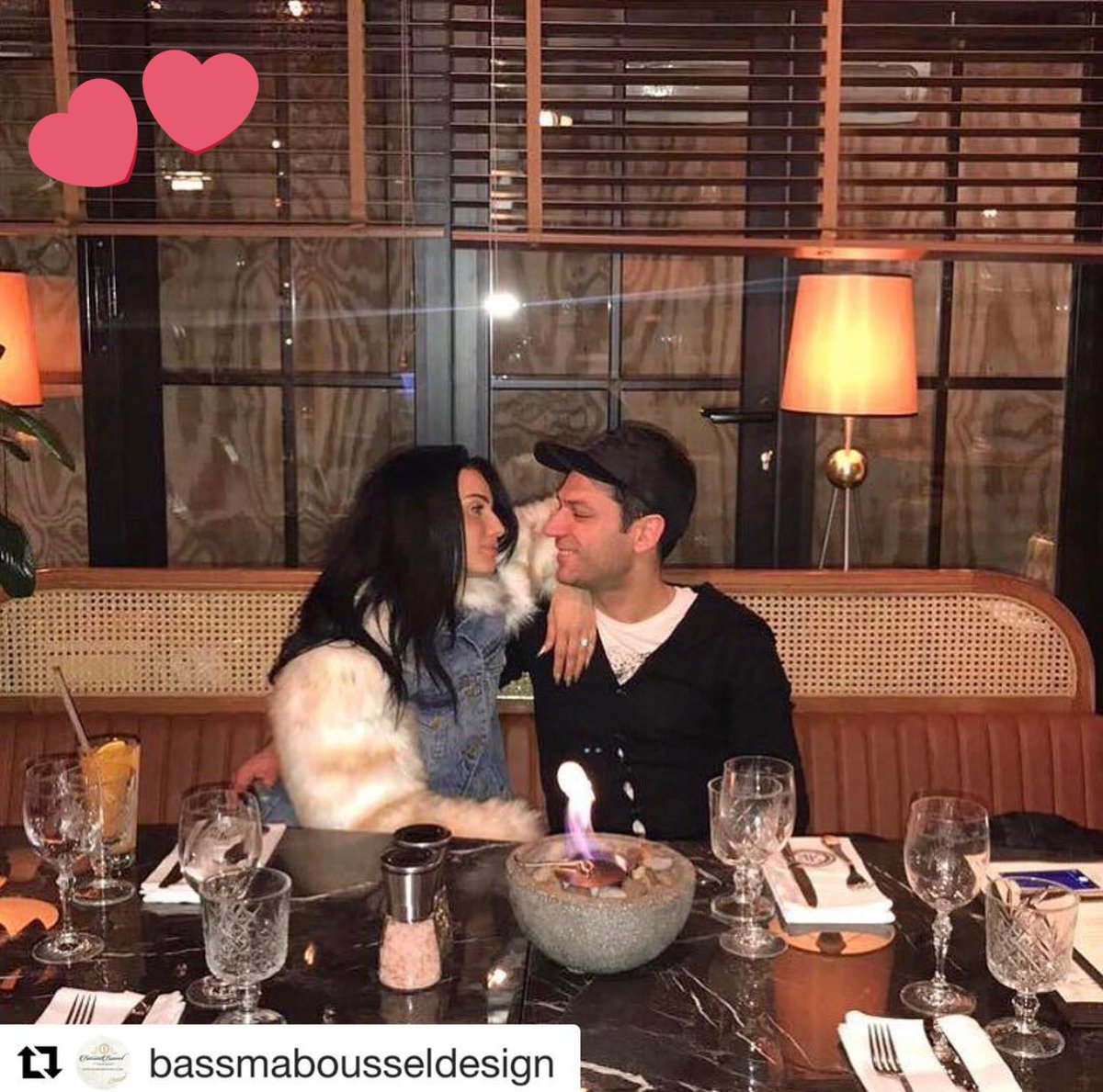 Thank u my sister @bassmaboussel for the amazing jacket design I just loved the combination of the fur and denim.  😍💋💋#bassmabousseldesigns