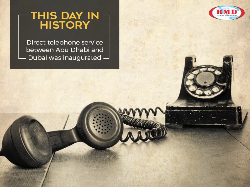RMDBoards's tweet photo. Direct telephone service inaugurated with a phone call between Sheikh Zayed &amp; Sheikh Rashid on 31st Jan 1974.
#ThisDayInHistory #IAMRMD #UAE https://t.co/9G4dbAmmeY