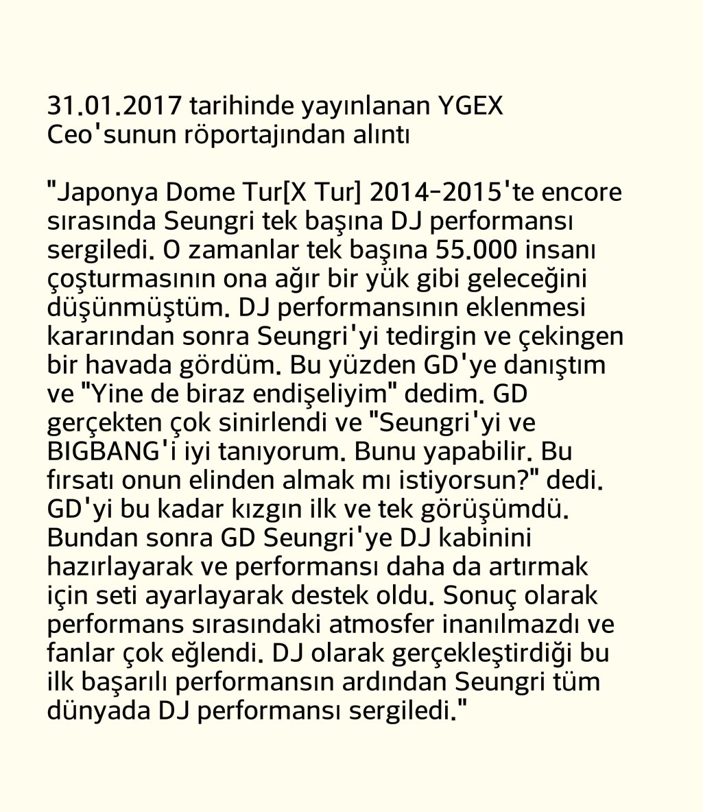 bbturkey_'s tweet photo. [Röportaj] YGEX Ceo'su GD'nin Seungri'yi DJ performansında nasıl desteklediğini anlatmış. https://t.co/X8Bh9il1GT