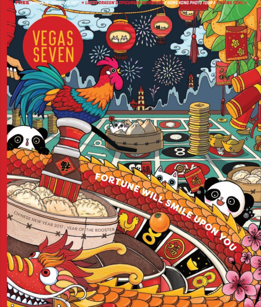 _illustrationX's tweet photo. #ShangheeShin illustrated the front cover for @7Vegas on the theme of Chinese New Year #publishing #festival #design https://t.co/vI8MGuinkg https://t.co/qM1j8YNPRI