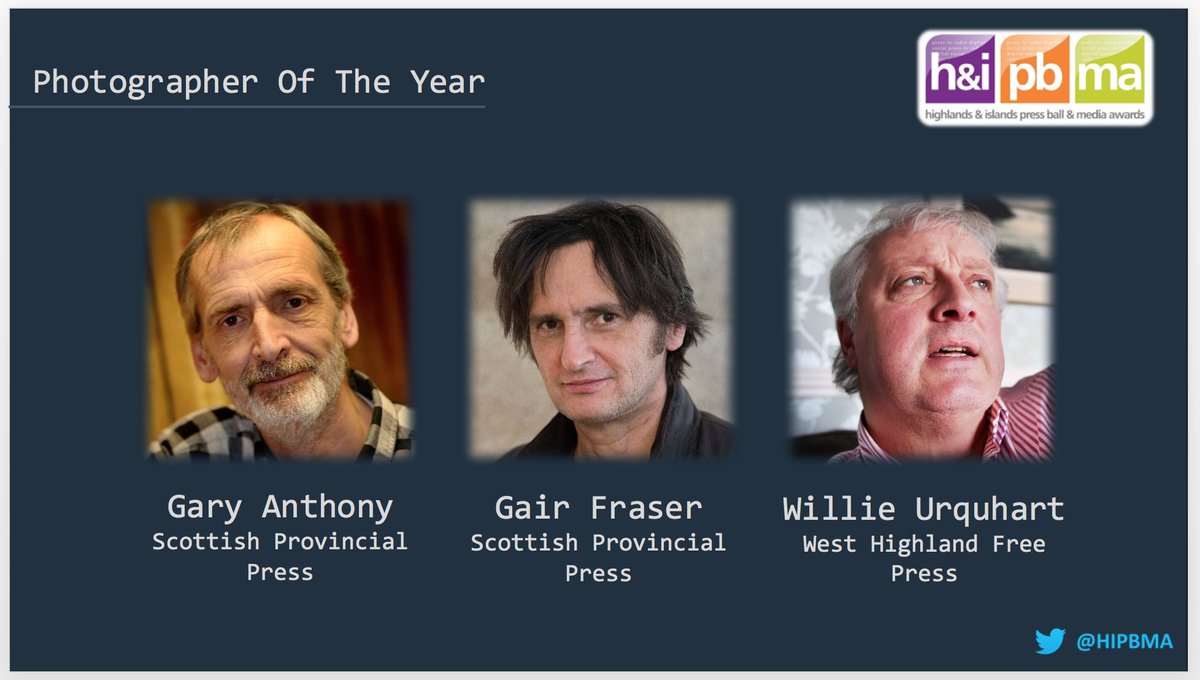 HIPBMA's tweet photo. Good luck to our @HIPBMA Photographer of the Year finalists #GaryAnthony #SPP #GairFraser #SPP #WillieUrquhart @WHFP1 #PBMA17 https://t.co/YpKggbVmSa