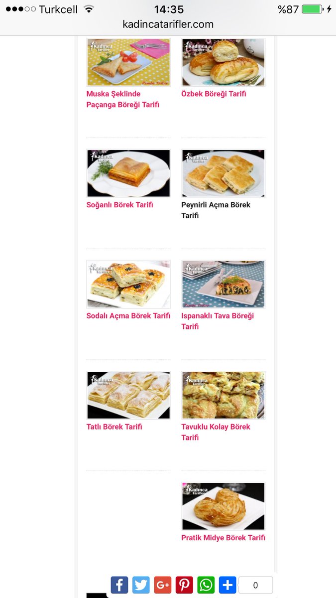 Salihçiğime💖yapmak için börek tarifi bakıyorum hangisini yapsam karar veremedim?