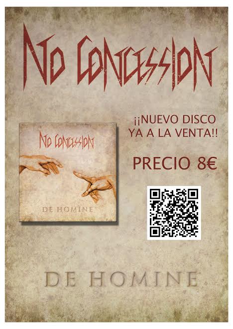 No_Concession's tweet photo. En breves podréis ver este cartel por los bares metaleros de Valladolid. Id a la barra y pedid un disco. It's mandatory! #DeHomine https://t.co/lhrPRXQudU