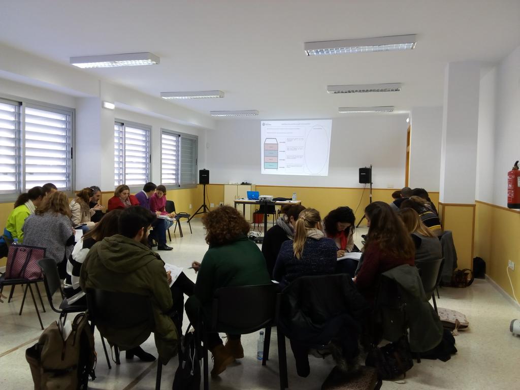 TeresaCasillasF's tweet photo. Los profes de Juan XIII y Echamendi de @FDEVictoria  entusiasmados con la coevaluación de su # buena clase. https://t.co/9BpHSlyMgZ