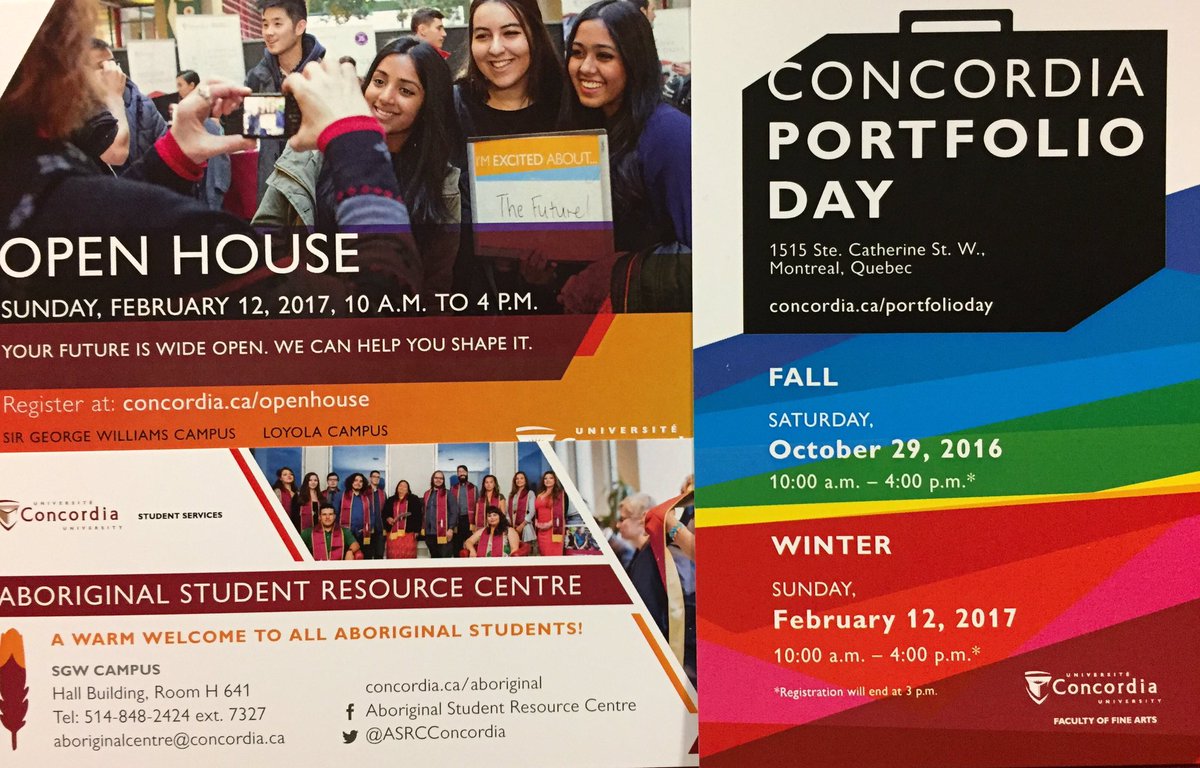 ASRCConcordia's tweet photo. Reminder: 1st Voices Week! &amp; 1st Voices Social is Fri at Loyola!

Also, considering @Concordia? #OpenHouse: Feb 12! #Montreal @Concordia https://t.co/mC0qarYKWQ