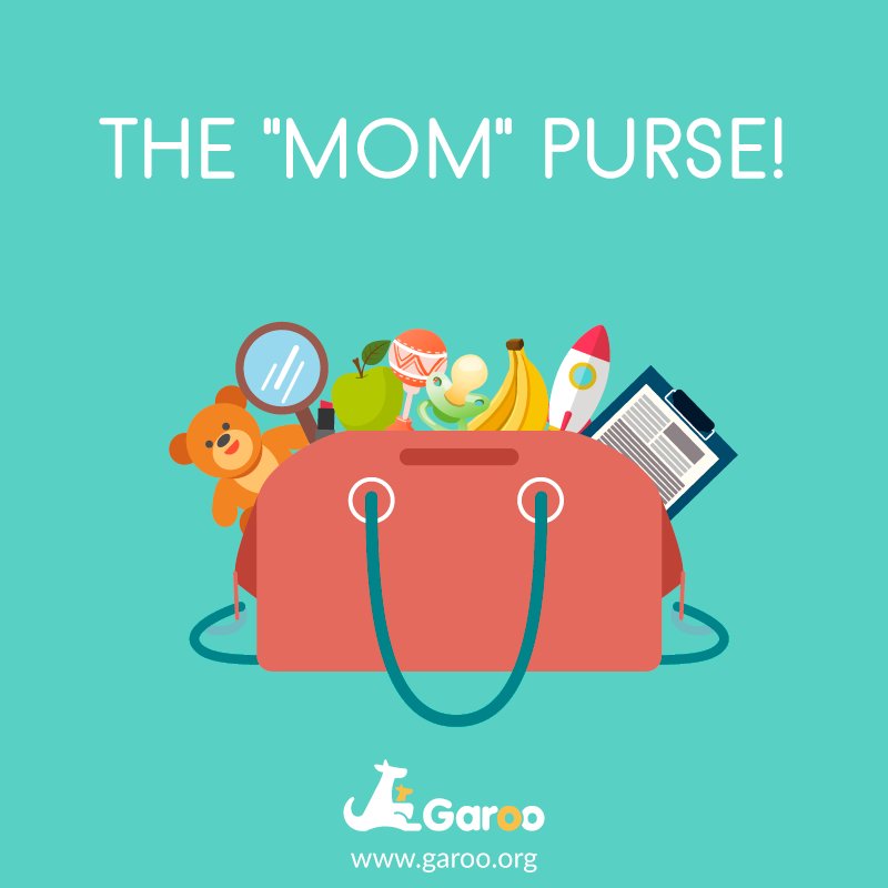 garooapp's tweet photo. No wonder moms need big purses! 
Except on date night. On date night, it's all about the small purse. https://t.co/Hgus0brvF1