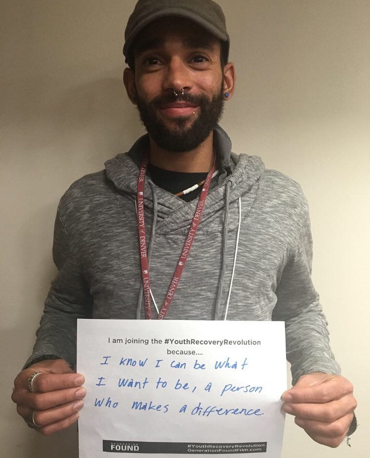 genfoundfilm's tweet photo. "I am joining the #youthrecoveryrevolution because I know I can be a person who makes a difference." 🎥#GenerationFoundFilm #HelpJustOne https://t.co/D7OYgKVf0z