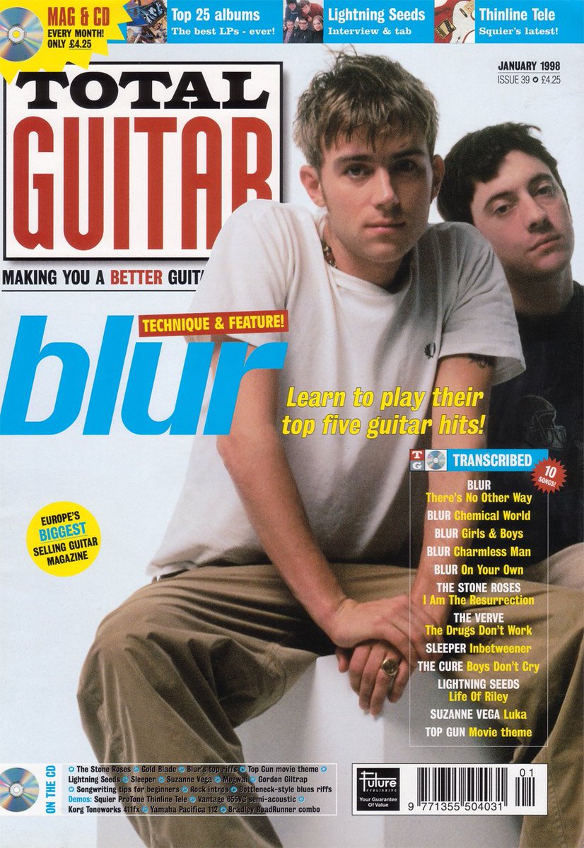 blurofficial's tweet photo. Total Guitar 1998 https://t.co/kKeXO7UtlK