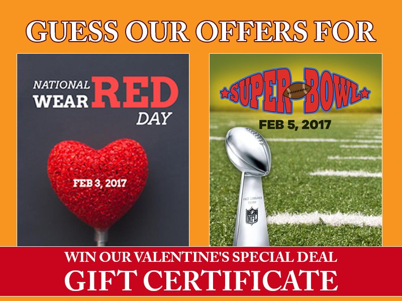 Share it &amp; get 5 friends to answer on these deals! Win Valentine's Day Special!!
1 winner! 5 minimum shares! Ends Feb 1, 2017; 11:59 PM CST!