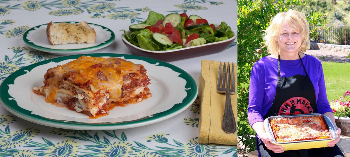 LuckyPeach's tweet photo. .@caMcBroom's mom makes a mean lasagna, and you can too: https://t.co/6HVwaLwbMT