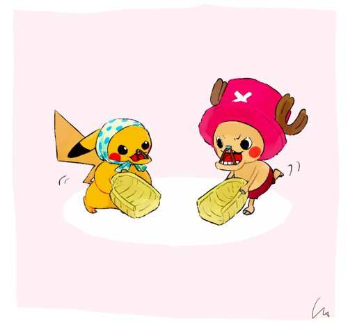 트위터의 Wa 님 ピカチュウとチョッパー ピカチュウの変顔 リクエストありがとう
