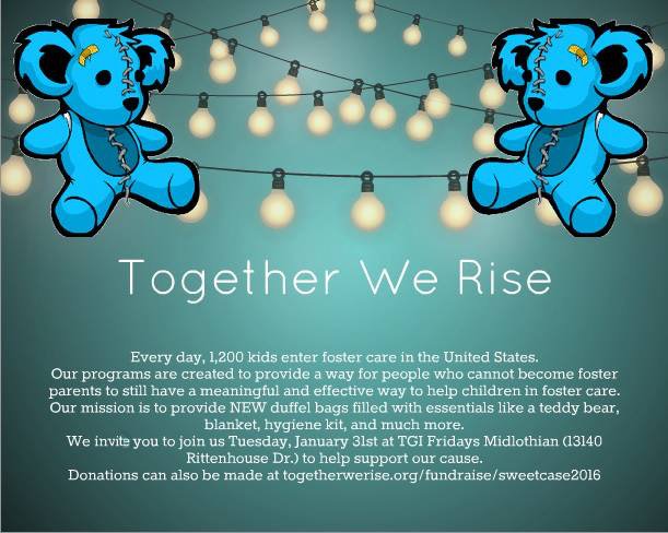 Join us tonight, 6-8pm, and help us raise money for <a href="/TogetherWeRise/">Foster Love - Together We Rise</a> - It's also #KidsEatFree night! bit.ly/1W28cgg