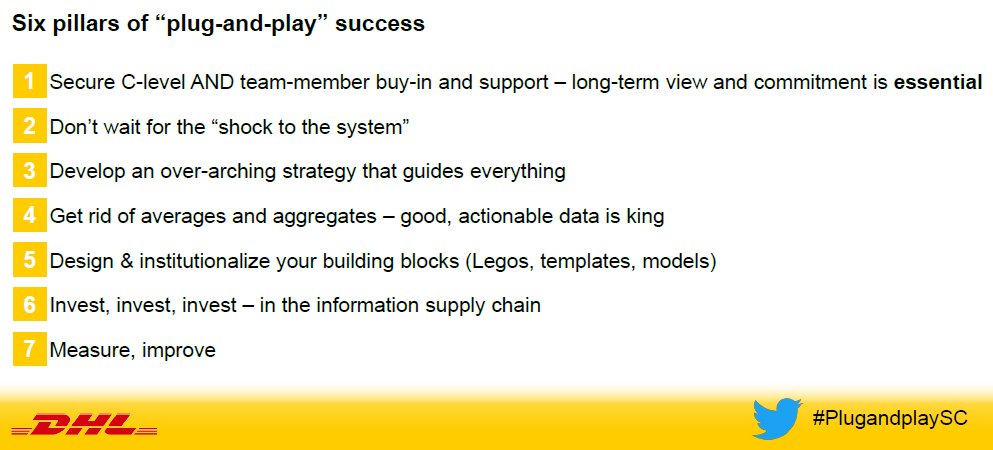 eyefortransport's tweet photo. The six pillars of #plugandplaysc success. #agile #supplychain #innovation https://t.co/k4XgEbrvqr