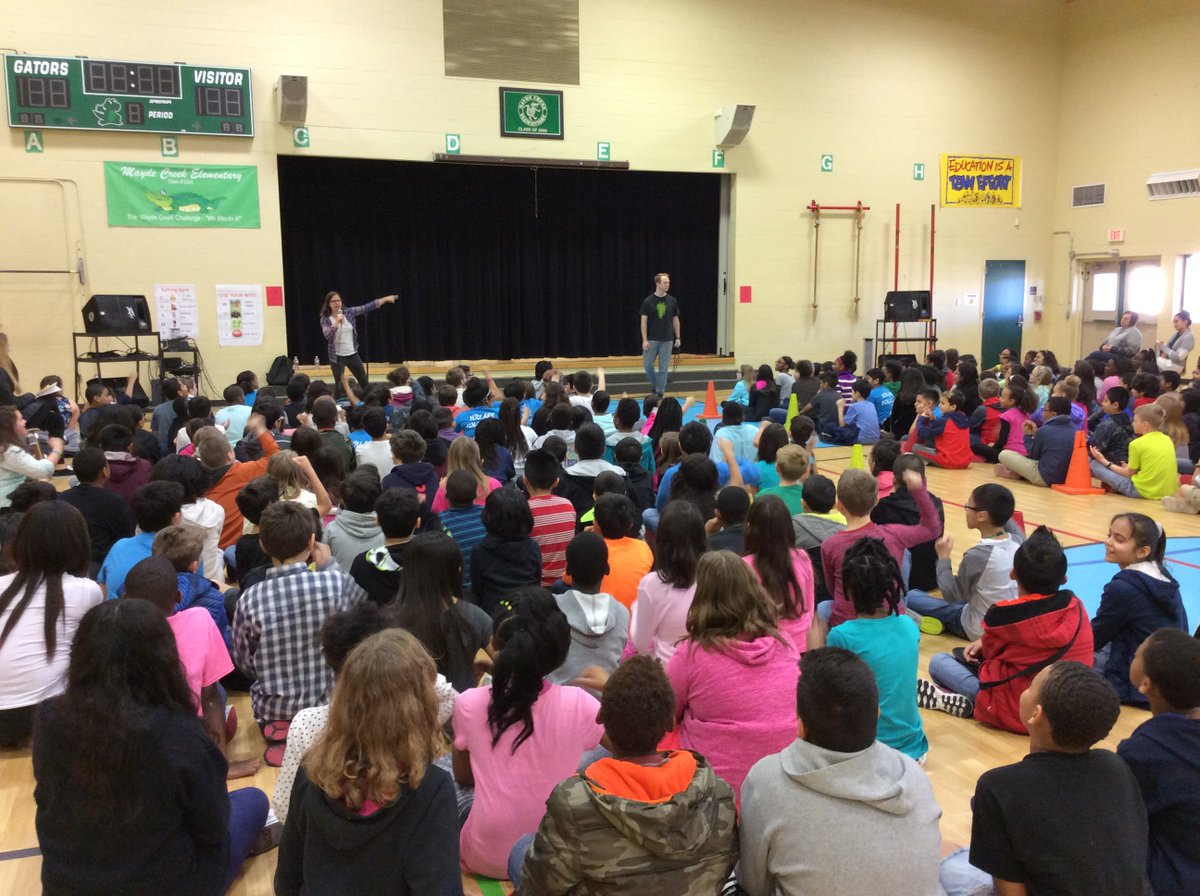 GatorLibrary's tweet photo. What an absolute treat to host @KidsBooksPizza, the authors of the Shivers the Pirate series at MCE today. Thank you from the MCE Gators! https://t.co/vBFCUgi18a