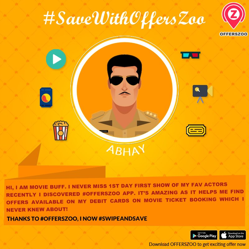 offerszoo's tweet photo. @SysTrock @aliaa08 @IndianExpress Abhay wants to tell you about his experience of using #OffersZoo app!
#movies #bollywood #hollywood https://t.co/XCxrrC8ljk