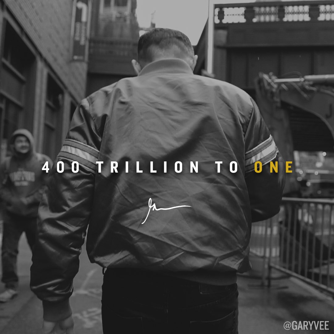 garyvee's tweet image. We are lucky to be humans .. go make the most of it ..