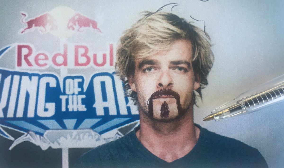 waiting for wind #redbullkingoftheair - giving me time to update #NickJacobsen 's profile pic... one day when he is big he should grow a mo!