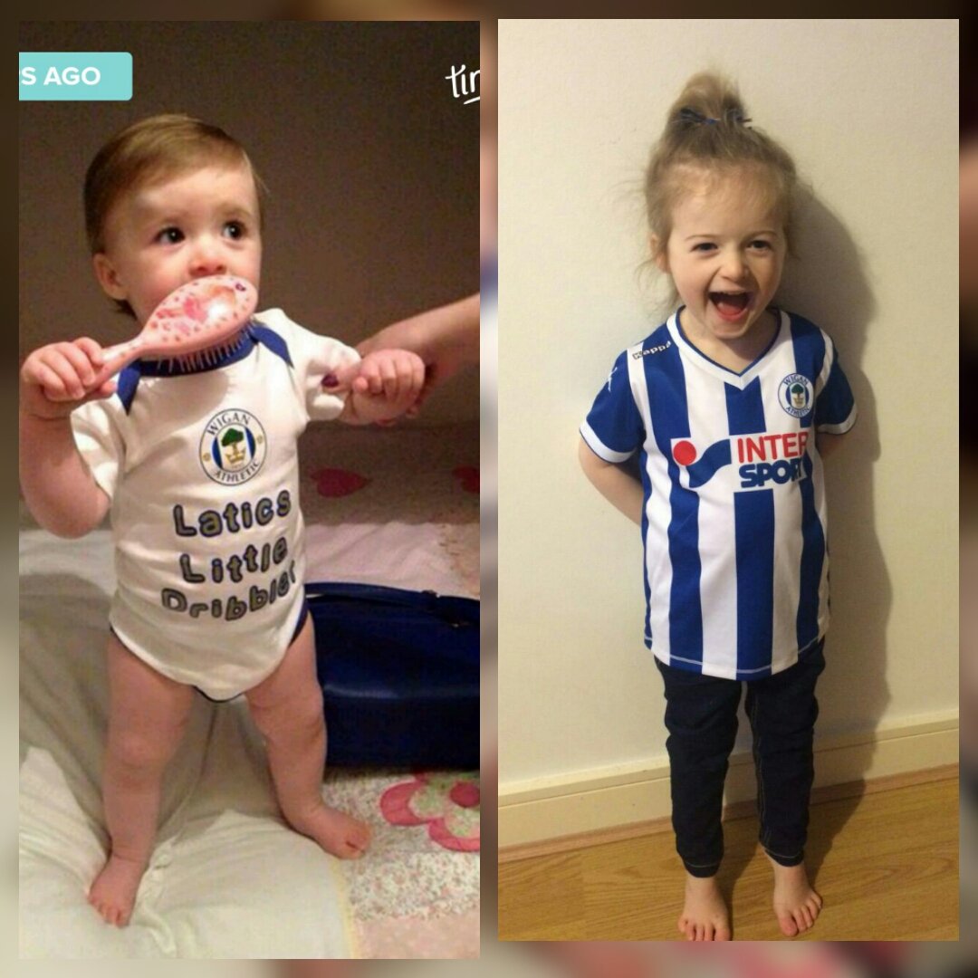 LouisePurdue's tweet photo. @LaticsOfficial  2years old and latics smallest fan. #latics #laticslittledribbler #WiganAthletic https://t.co/oKcXRG2lqF