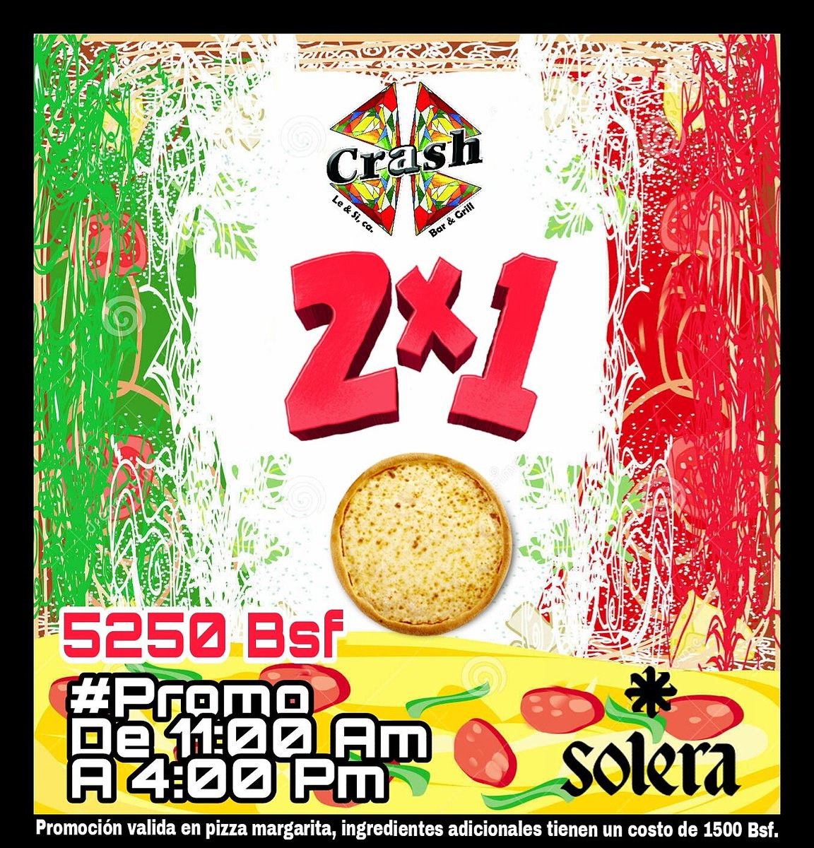 crash_bar's tweet photo. Hoy te esperamos en #Crashbar con la mejor Promoción #Pizza2X1 https://t.co/h8vvi2nAzx