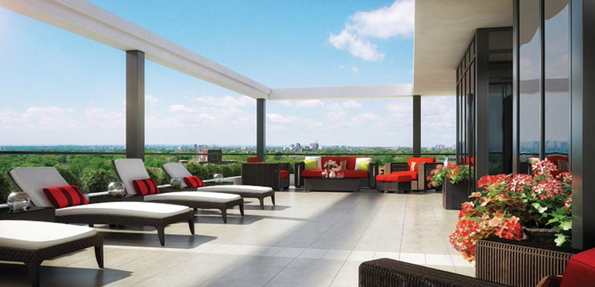 Relax on your 5th floor terrace with plenty of amenities. bit.ly/1NaXcdR. #StClairWest #TorontoRE