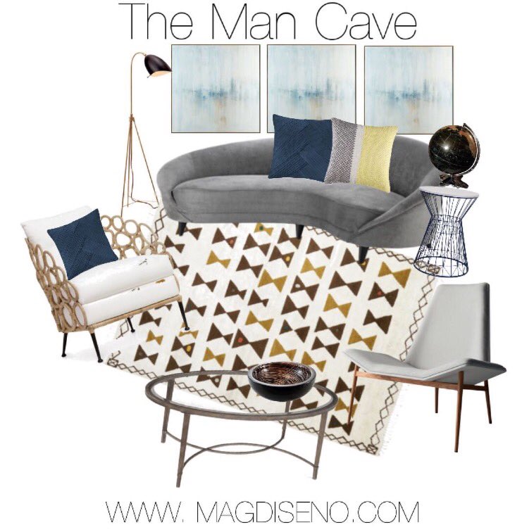 For the men living simply and with a sense of style. #themancave <a href="/WilliamsSonoma/">Williams Sonoma</a>  @jonathanadler <a href="/AERIN/">AERIN</a>  #ethnicgeo #interiordesigner