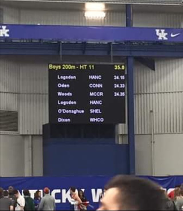 HC_Track's tweet image. Congrats to @KaneLogsdon for breaking 2 school records in the 60m &amp;amp; 200m this weekend at UK!