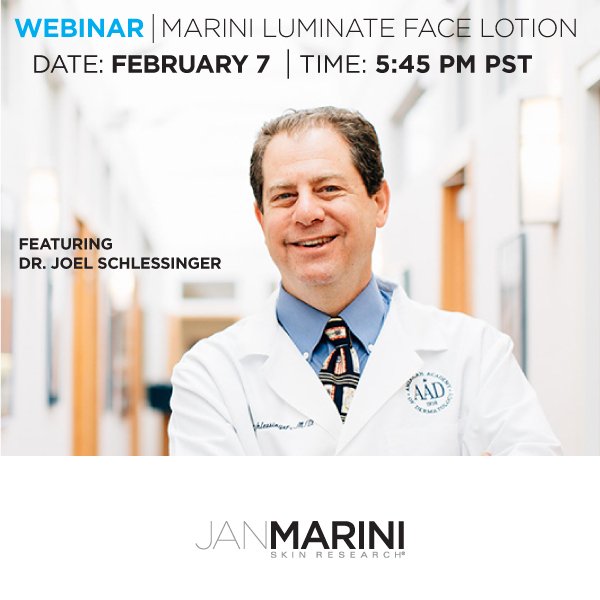 SonyaLier1's tweet photo. Live webinar w/ Dr. Joel Schlessinger discussing study results. Marini Luminate Face Lotion vs 4% hydroquinone! https://t.co/A99SADX8nP https://t.co/bUHPGf4uaz