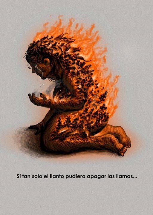 MajoVozenOff's tweet photo. "Si tan solo el llanto apagara las llamas" ... #Sofrenia 😰😰😰😰 https://t.co/W5o0N4NHaS