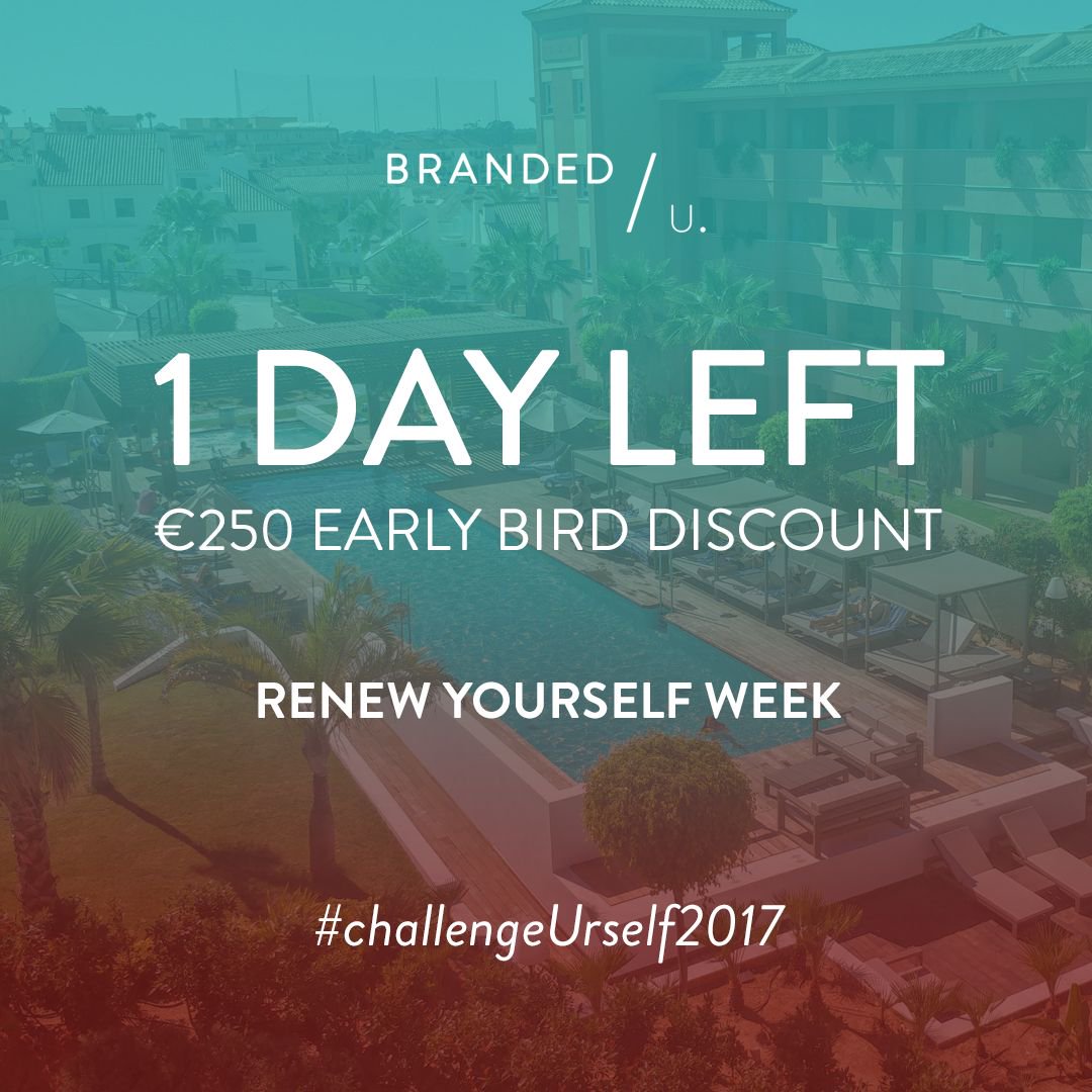 Make the best investment in YOURSELF! For just €1500 we're gonna work on your mind, body and personal brand story ► buff.ly/2kNIoGp