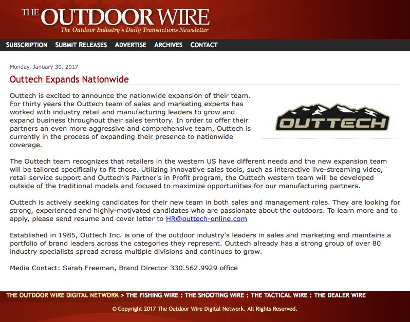 Outtech Inc tweet media