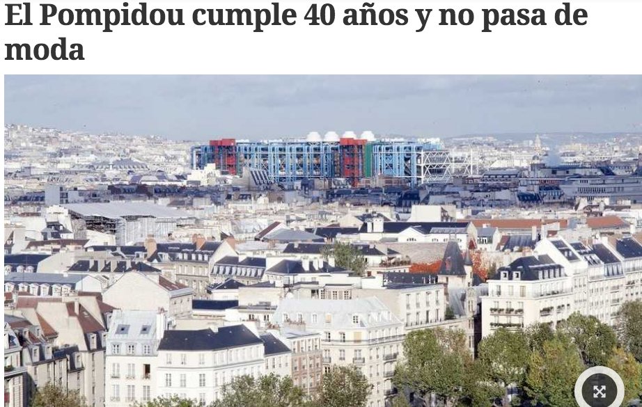 A 40 años de la inauguración del edificio que se convirtió en un ícono de París y de la arquitectura <a href="/CentrePompidou/">Centre Pompidou</a> goo.gl/EgvH2c