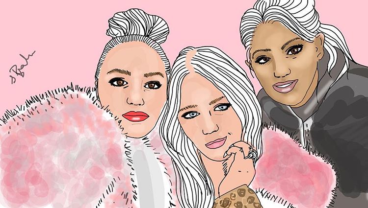 Noctis gals <a href="/leoniblue/">Leoni - Blue</a> @sophie__STYLIST illustrated by #SophieBrampton at the #GenderIssue x #StepThirtyOne launch party 💕💕