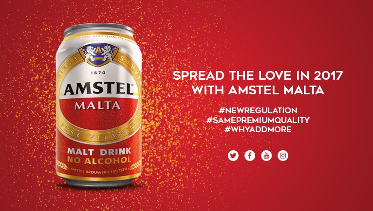 AmstelMalta's tweet photo. This time of the year gives us a new beginning. #NewRegulation #SamePremiumQuality #WhyAddMore 1/2 https://t.co/zHLTkRFRja