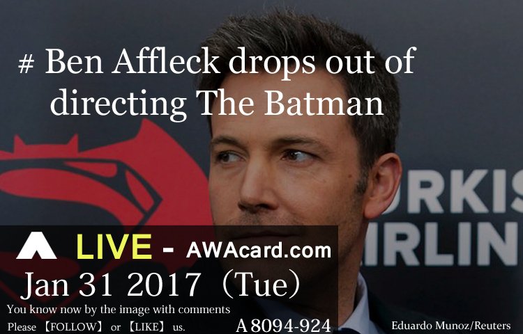 AWAcard's tweet photo. 【LIVE - https://t.co/3SW04OOP4u   】 
#BenAffleck #movie #Batman #Ben #actor #hollywood #film #Variety https://t.co/yboCtw990c