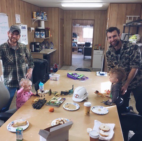 When dad has to work on a Saturday morning, it becomes a family breakfast!