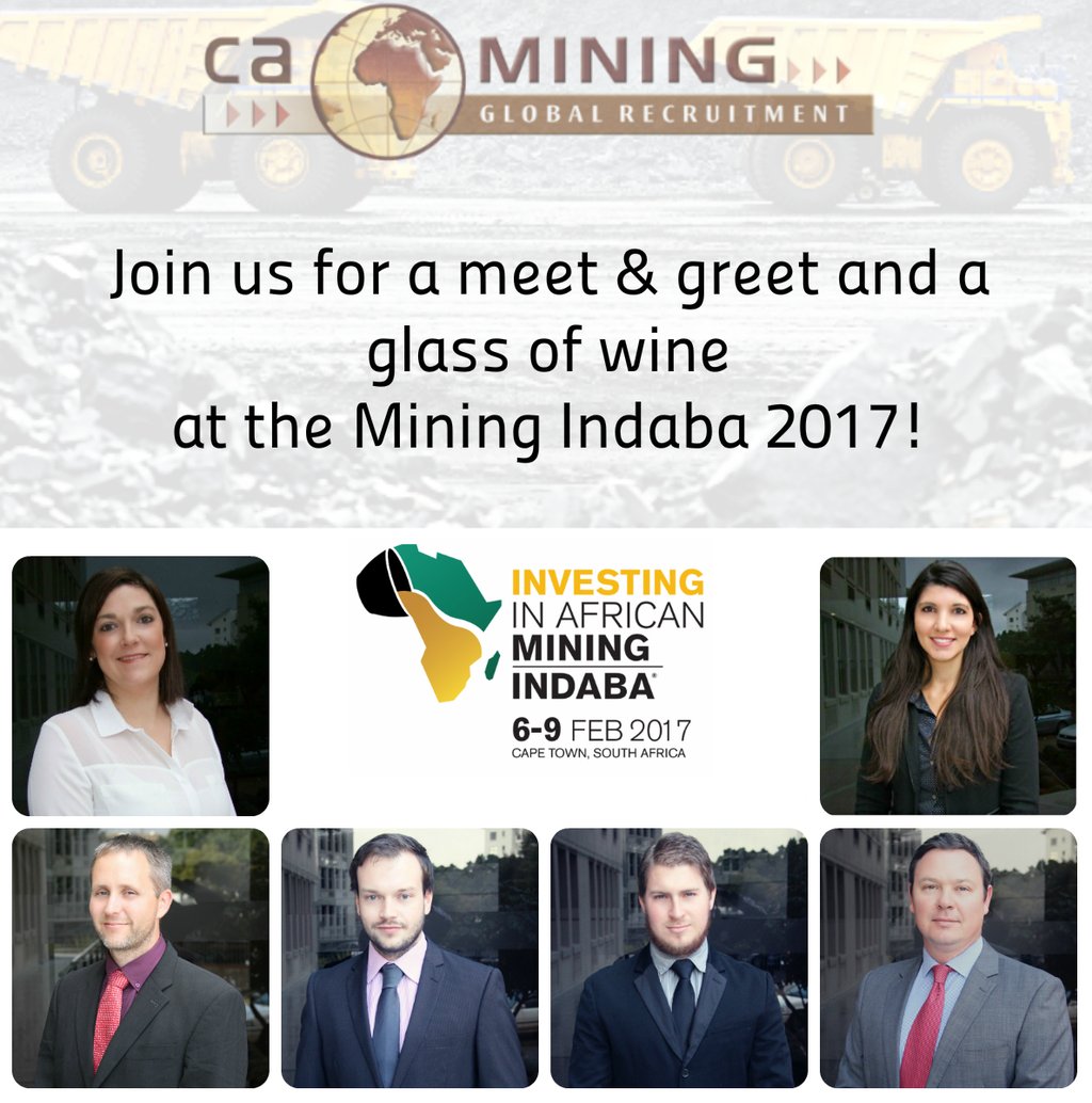AfricaPRFowzi's tweet photo. Just published a new article: Mining Indaba 2017 – Meet the CA Mining Africa Recruitment Team https://t.co/ip3sXrsZZx #MiningIndaba #Mining https://t.co/VgRbDKiZQi