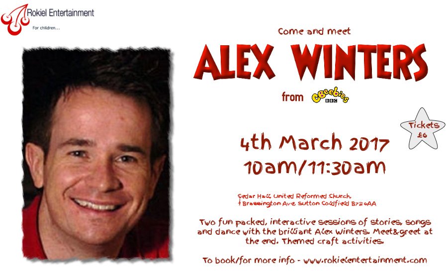 NajCPhotography's tweet image. Little CBeeBies fans can meet Alex Winter for fun and stories in March at URC Sutton Coldfield. Book at rokielentertainment.com/book-for-alex-…