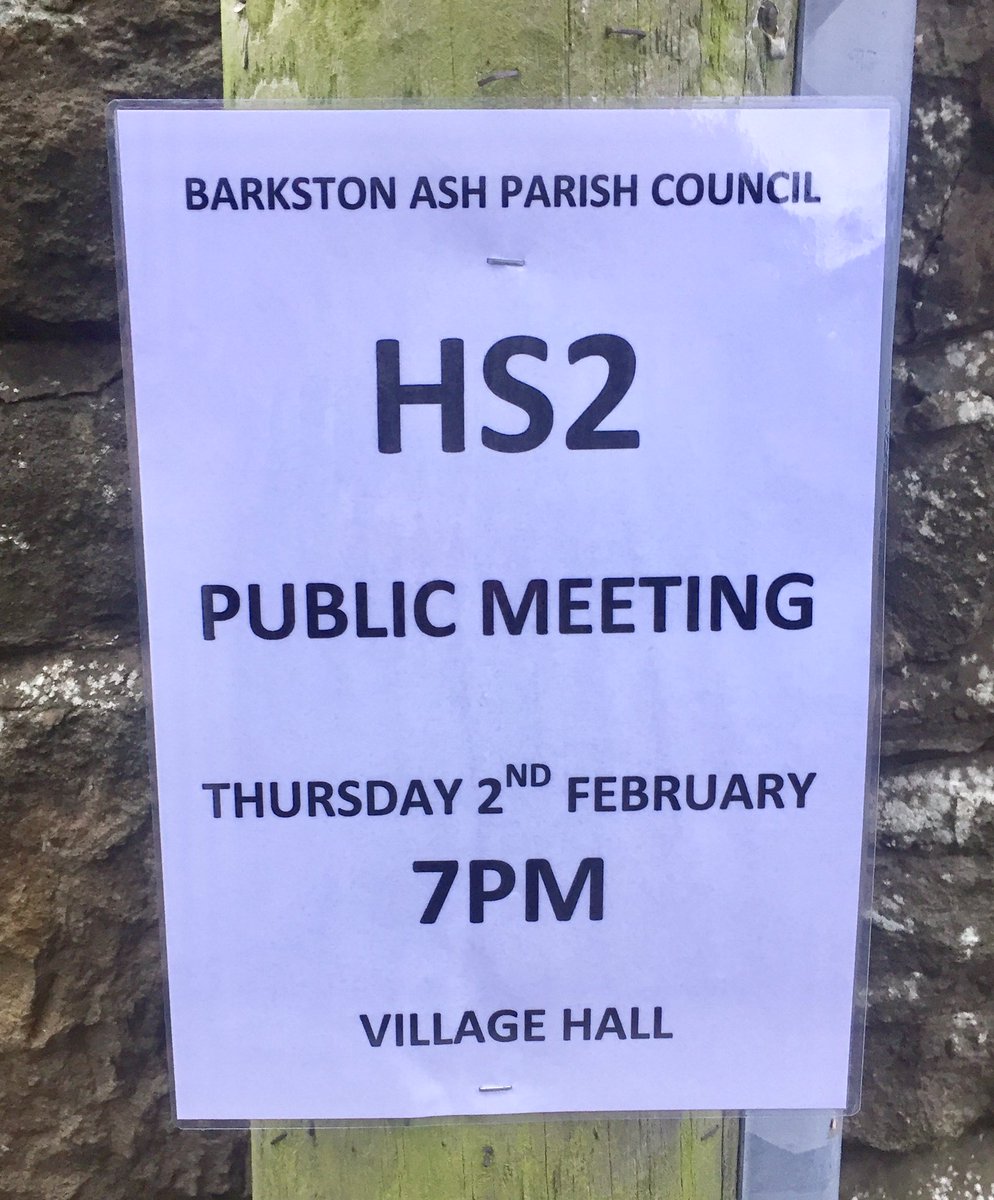 BarkstonAshPost's tweet photo. Public meeting on Thursday to discuss info from the roadshow last week @ChurchFentonHS2 @SherburnIElmet #saxton please RT https://t.co/mykQqYwmCs