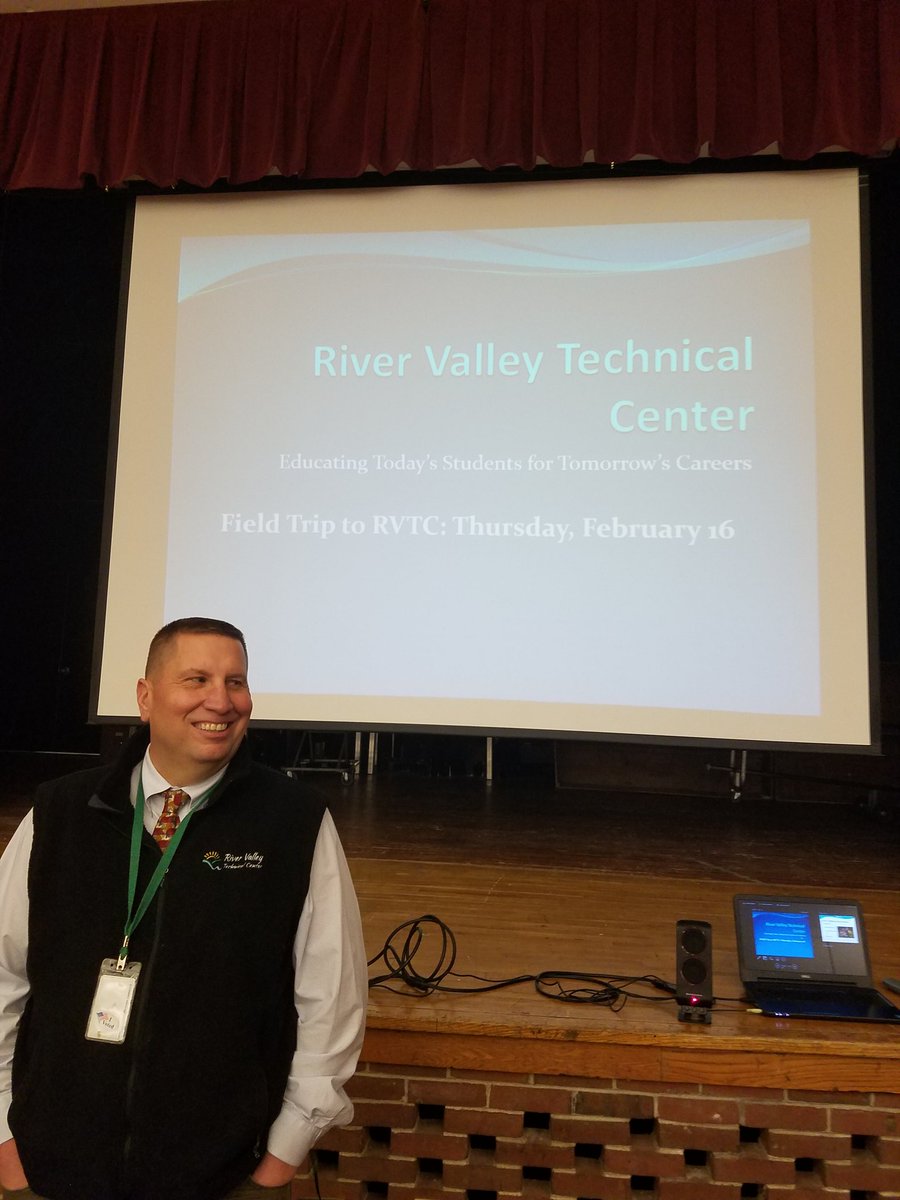River Valley Tech Center presentation for students today. #CTE
