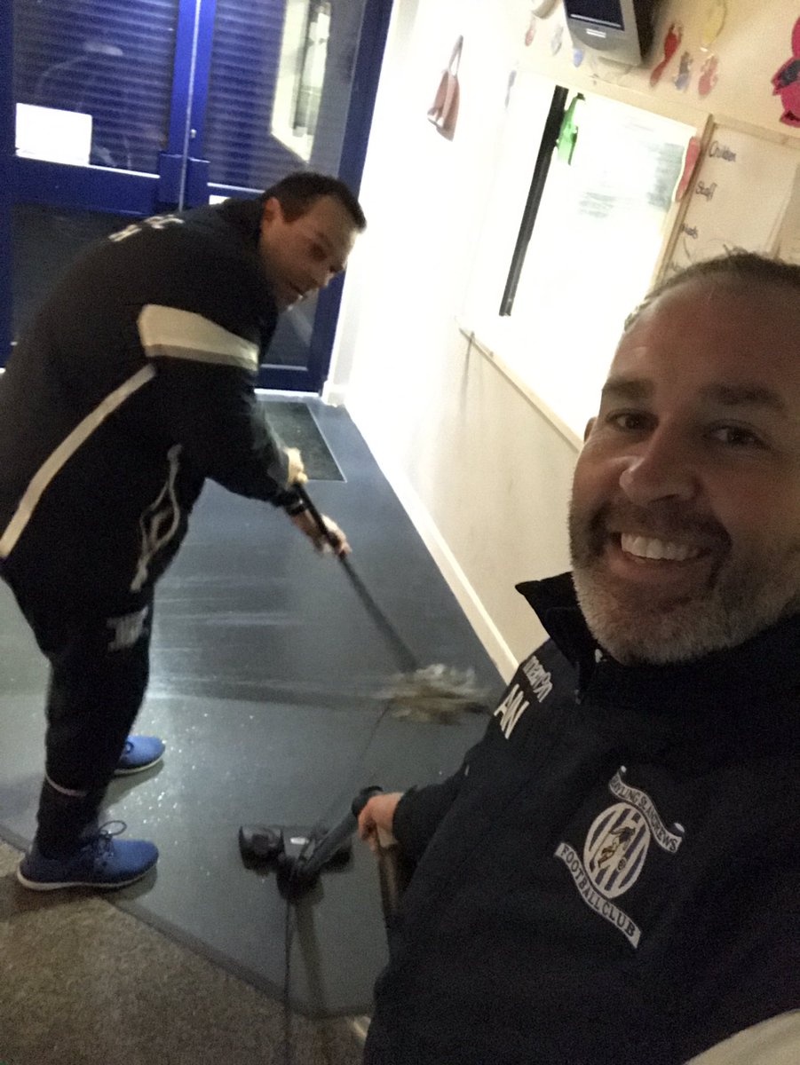 HSA_FC's tweet photo. The clean up after a Sunday match day. #behindthescenes #hsafc #grassroots @brownlie56 @andywarner88 https://t.co/jXVYUKCItn