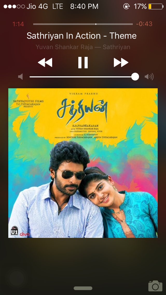 arjunbalajidmk's tweet photo. @U1Records @iamVikramPrabhu bro @mohan_manjima @thisisysr musical magic๐ง๐ผ๐ผ #Notice 42sec to 1.50 Sec get goosebumps & #unique_Style ๐Loveit https://t.co/Zt5j2X3PVS