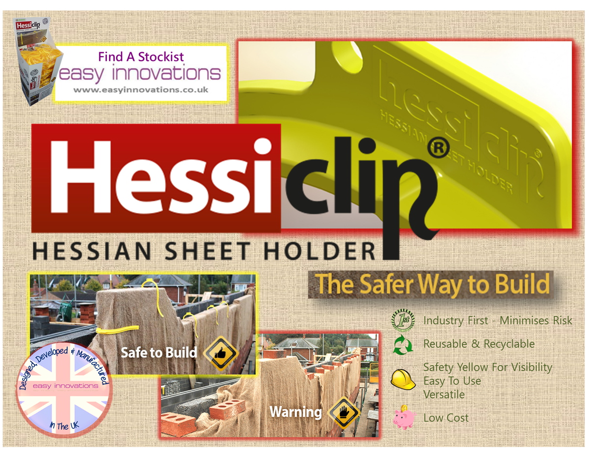 Curing is an important stage of building with bricks so make it a safer process with #Hessiclip buff.ly/2kPvZlc #SaferWayToBuild