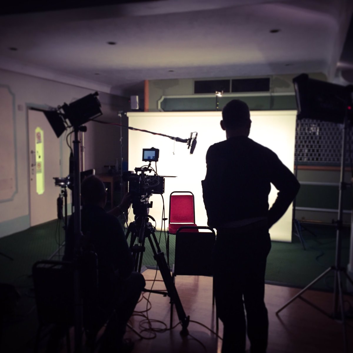 Glude_TV's tweet photo. Filming interviews for @babylonhealth today in the red chair... https://t.co/V2c4yNbp8G