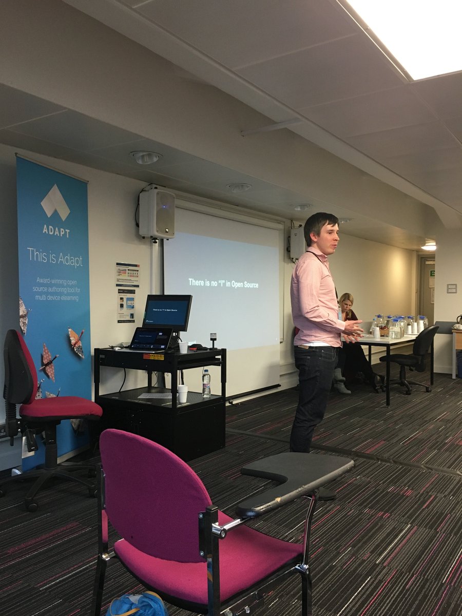 KingsOPEE's tweet photo. "There is no 'i' in Open Source" - Brian Quinn, Learning Pool #AdaptLondon @LearningPool https://t.co/gHoKzE2zoY