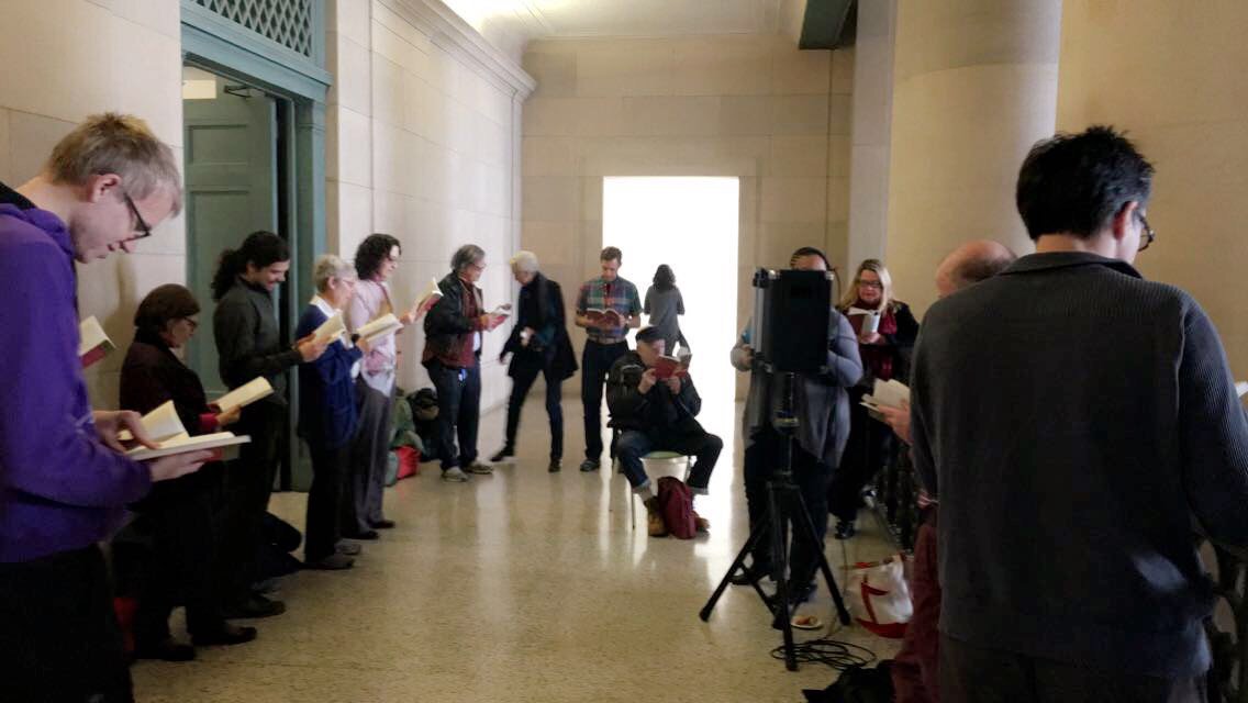 LITatMIT's tweet photo. Join us as we read over Lobby 7! #roomatMIT #VirginiaWoolf #MIT https://t.co/A83jM9xt8N